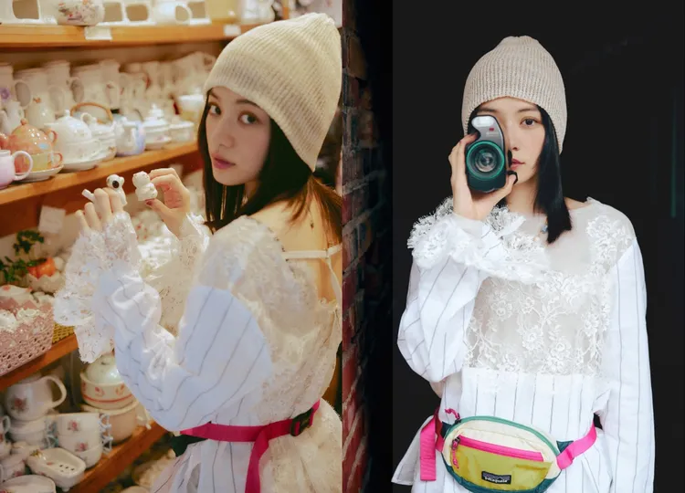 姚愛寗拍攝BEAMS原創企劃《Dressed for the Journey》。品牌提供