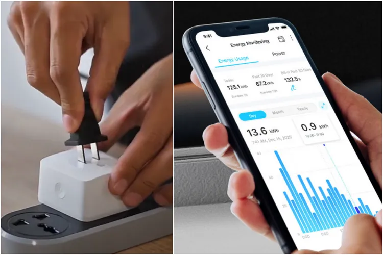 想要了解家中用電情況也可以自行購買智慧插座，透過App來實際觀察紀錄。合成照片
