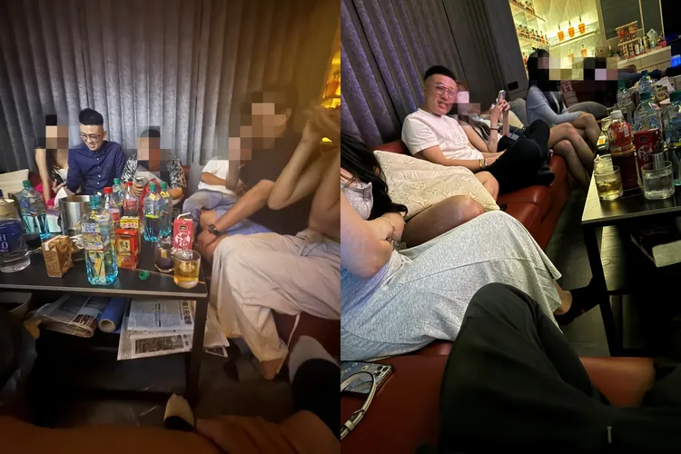 他在招待所內夜夜笙歌，也是「吸金」的重要據點。合成照片、投訴人提供
