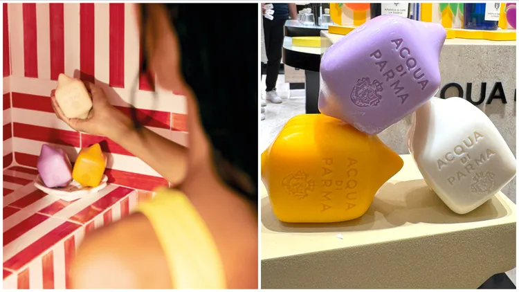 帕爾瑪之水藍色地中海珍釀系列水果造型香氛皂，220g／2300元。品牌提供、張家玲攝