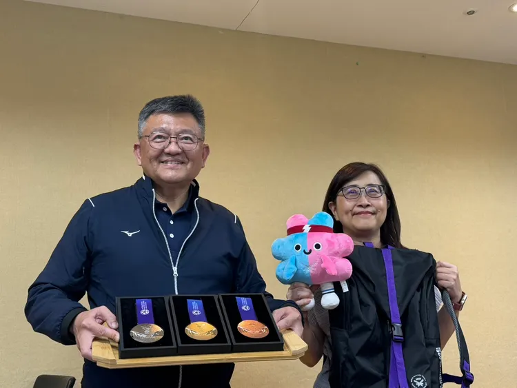 世壯運大禮包贈品被發現違規使用中國製品。記者張綵茜攝