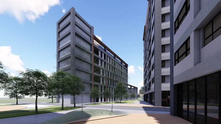 樹林南園段原民社宅模擬圖 。原民局提供