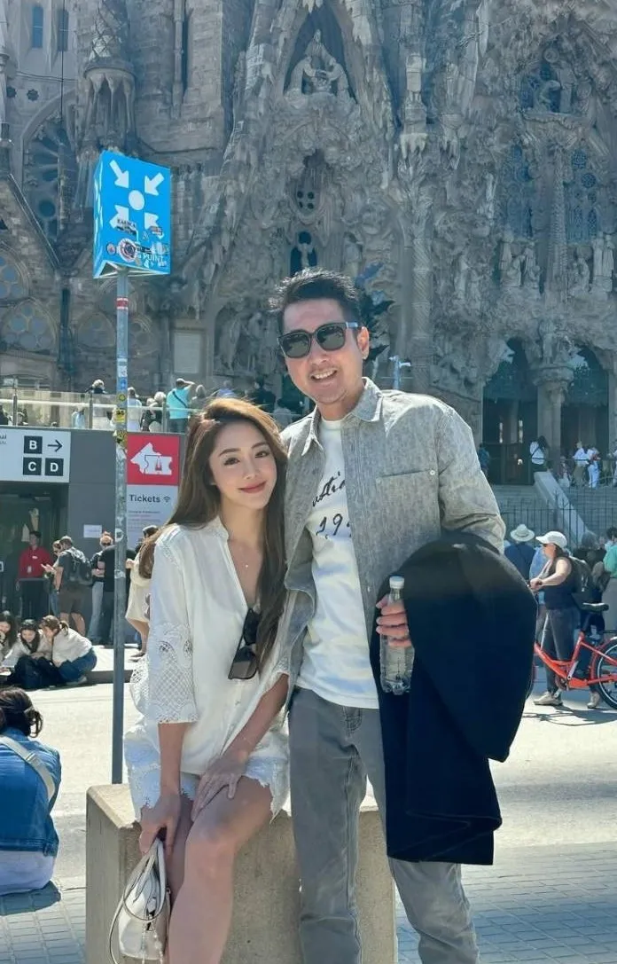 林千又（左）3個月前才與資深數據科學家全尚鎰結婚，夫妻倆目前正在歐洲甜蜜旅遊。翻攝林千又IG