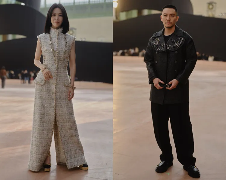 謝盈萱（左）、張震演繹香奈兒2024/25 Métiers d’art工坊系列。品牌提供