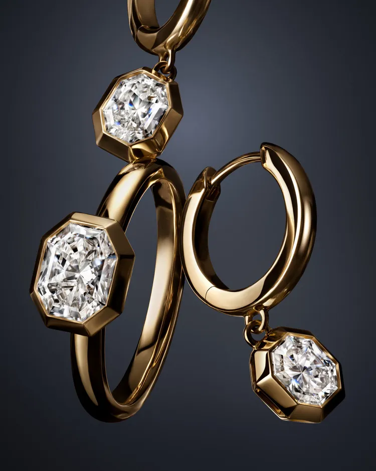 「Octagon系列」以八角形切割工藝呈現出更加耀眼的光芒。品牌提供