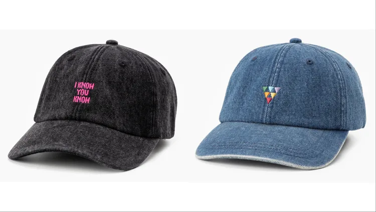 Levi’s Pride系列丹寧棒球帽，各1690元。品牌提供