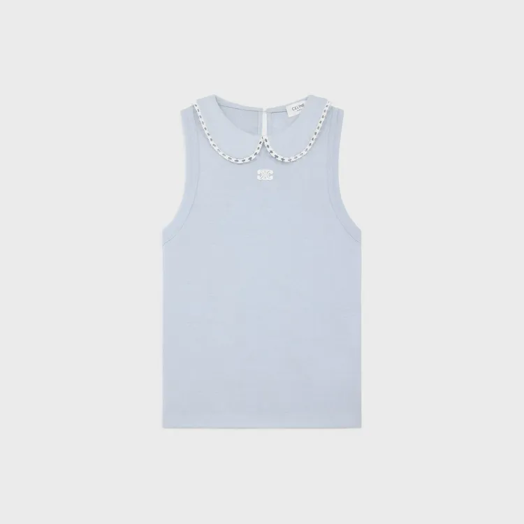 CELINETriomphe金銀紗平紋針織上衣，2萬9500元。品牌提供