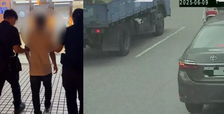 林男開車肇事後逃回北部，昨晚到案說明，自稱是「饅頭媽」粉絲。翻攝照片