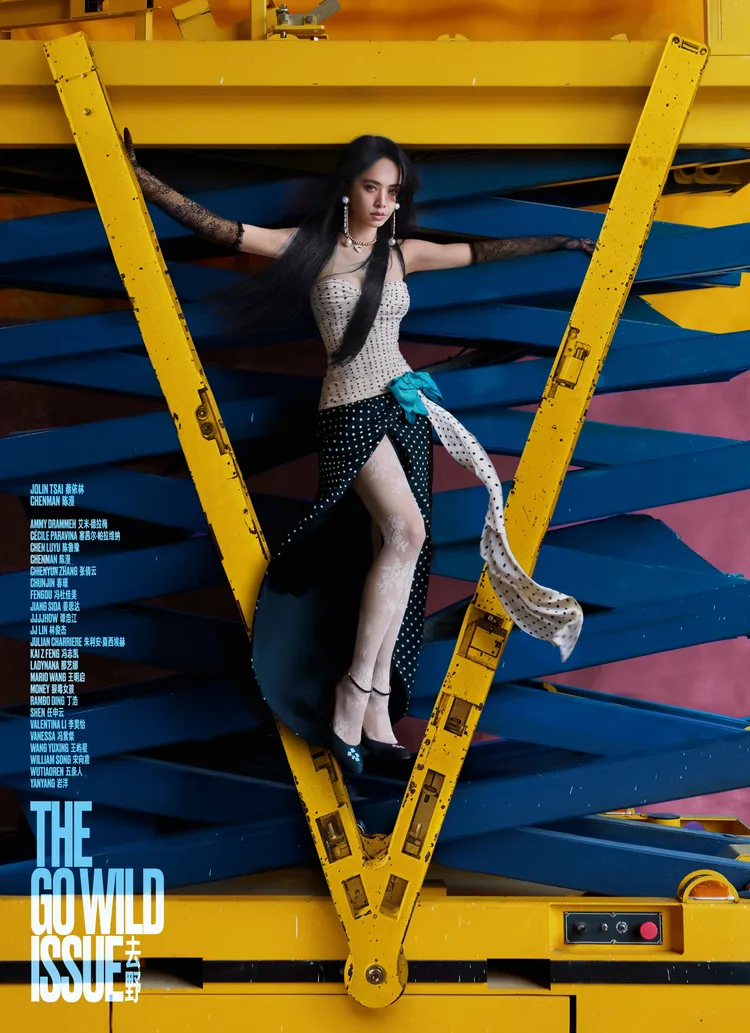 蔡依林穿著的Valentino波點洋裝又辣又優雅。翻攝蔡依林微博