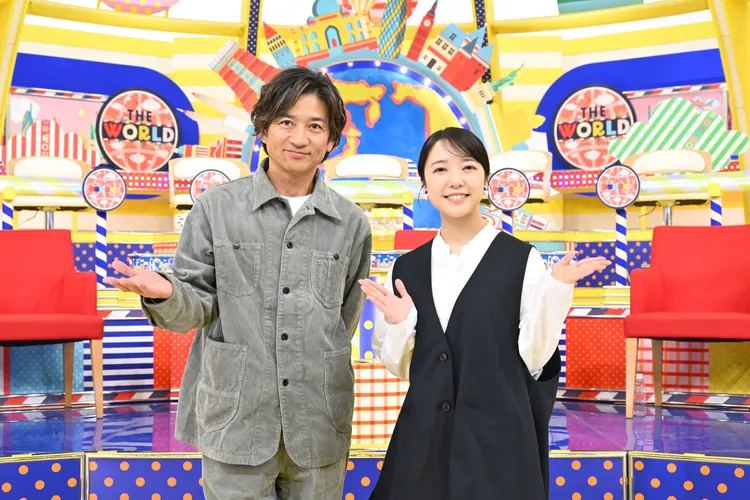 國分太一（左）和上白石萌音一起主持TBS《世界比一比》，他發生風波後，25日播出集數的預告已被刪除。翻攝TBS官網