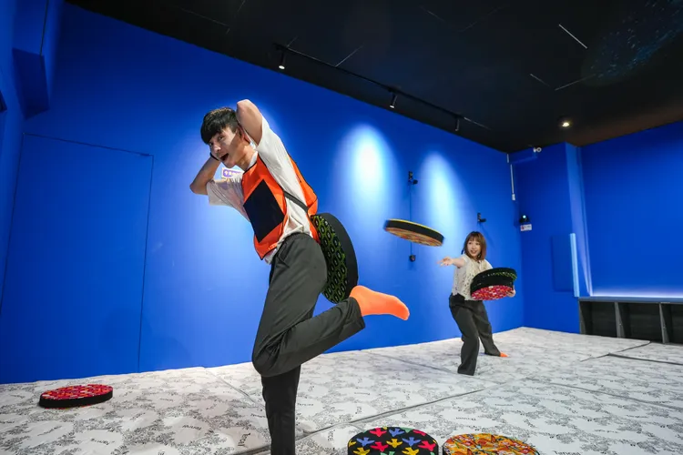 關卡一：打擊瞌睡蟲。田欣雲攝影