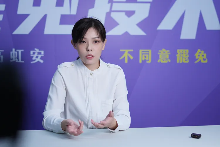 高虹安在新竹的辦公室接受《壹蘋新聞網》獨家專訪。彭欣偉攝