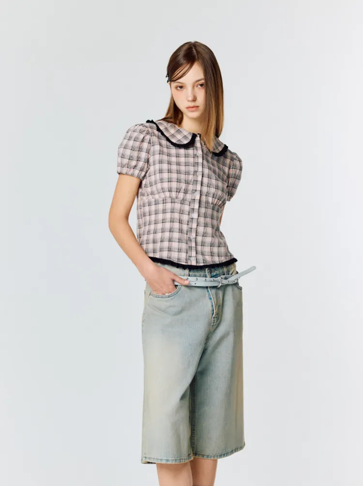 Jisoo身上的格紋上衣目前官網已經斷貨。翻攝LARTIGENT官網