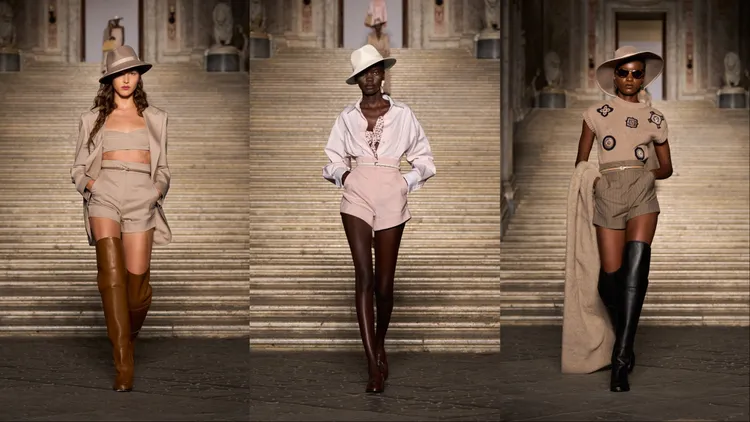 系列中大膽的短褲造型義大利經典電影《粒粒皆辛苦》。品牌提供