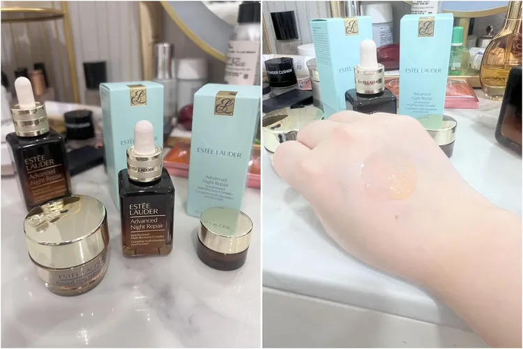 雅詩蘭黛小棕瓶組兩瓶組38折還送一堆小樣，比買1送1還便宜！。翻攝《momo網購好物交流》社團