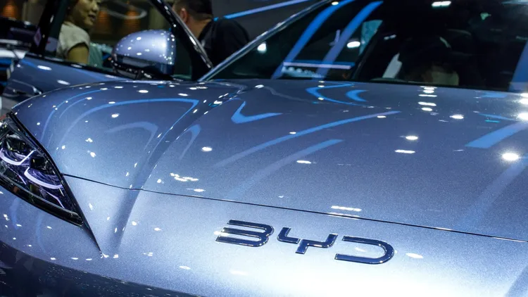 中國車廠比亞迪參加泰國車展。路透社
