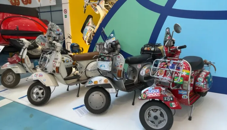 Vespa長征精神展區，專門展出那些曾經征服世界的長征車款。林浩昇攝