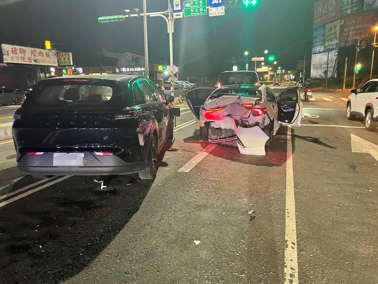 車禍現場。大園警分局提供