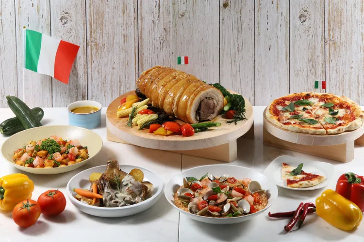 豪享自助餐廳推出「舌尖上的義式巡禮」主題。高雄萬豪提供