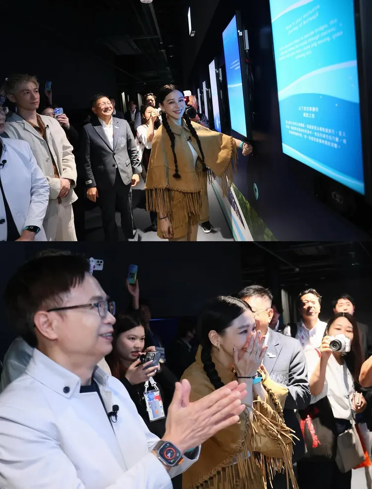 徐若瑄激動時還以雙手捂面，相當少女。翻攝徐若瑄IG