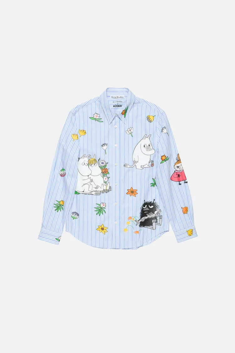 Acne Studios x Moomin印花襯衫，2萬元。品牌提供
