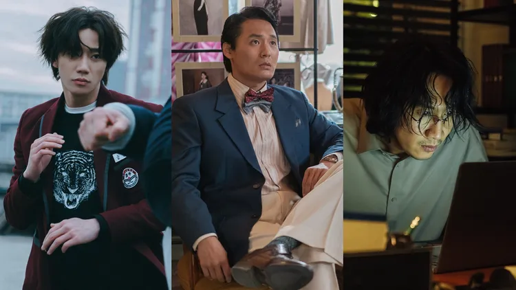 《弱美男英雄Class 2》李濬榮（左圖起）、《苦盡柑來遇見你》崔大勳、《惡緣》李光洙搶男配。Netflix提供