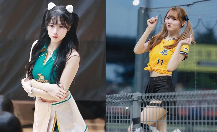 台鋼雄鷹Mingo（左）、中信兄弟桃子（右）。翻攝自Mingo、桃子IG