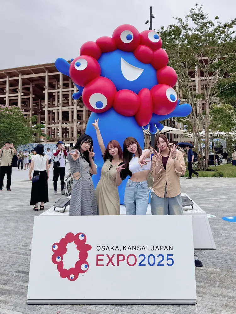 大阪世博訪客。翻攝自X @sirotama0907
