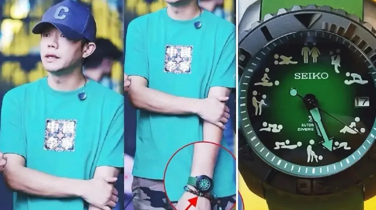 曾毅戴的春宮手錶長這樣。翻攝微博