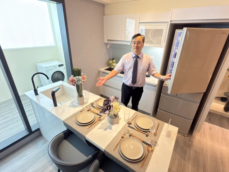 「中山鉑悦」送裝潢家電，內含天花板，電視櫃等需較多裝修花費，市場評估可能讓利超過百萬元。葉家銘攝