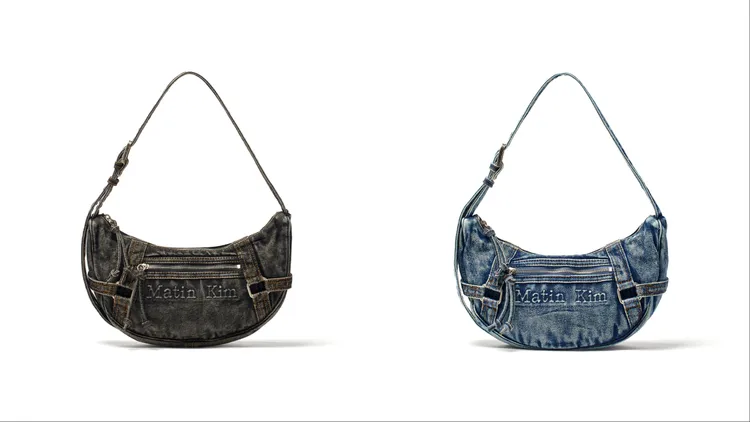 Matin Kim水洗丹寧半月包，各3890元。品牌提供
