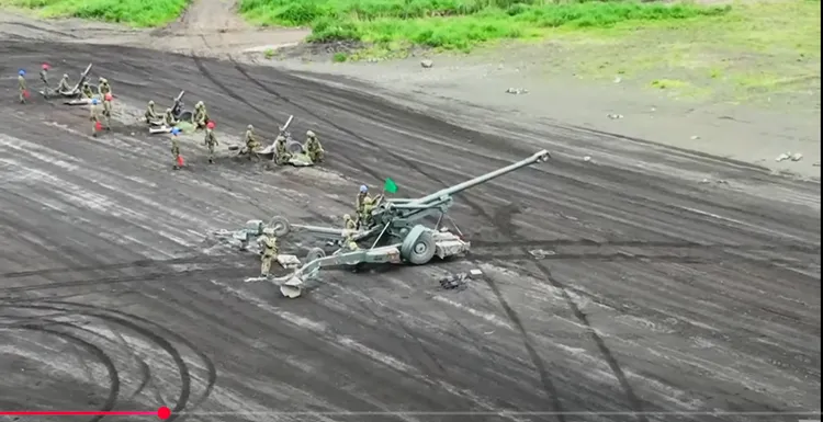 日本陸上自衛隊實彈演習。日本陸上自衛隊Youtube