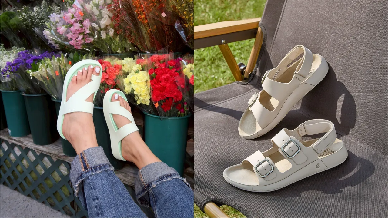 CROCS、ECCO紛紛推出夏日涼拖鞋系列。品牌提供