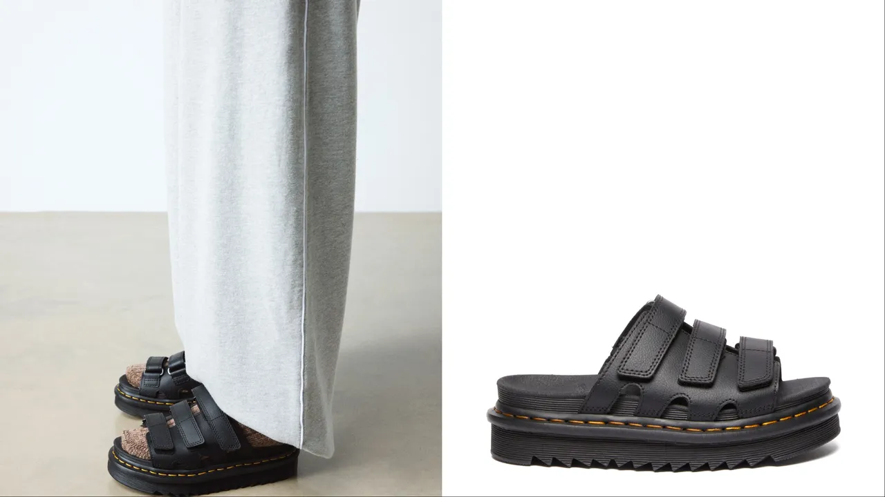 Dr. Martens「Zebrilus Raine Slide凉鞋」,5480元。品牌提供