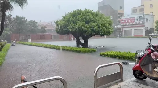 鹿港龍山寺廟埕暴雨必淹「見怪不怪」 這次淹到馬路!居民:上次是30幾年前