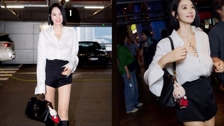 54歲「青龍女神」金惠秀有夠凍齡　襯衫搭短褲送上逆天美腿