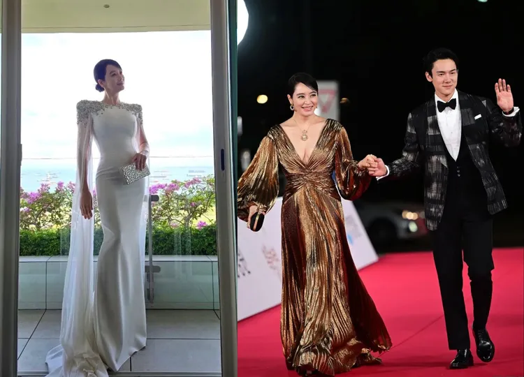 擁有傲人身材的金惠秀，駕馭起各式禮服都游刃有餘。翻攝金惠秀IG