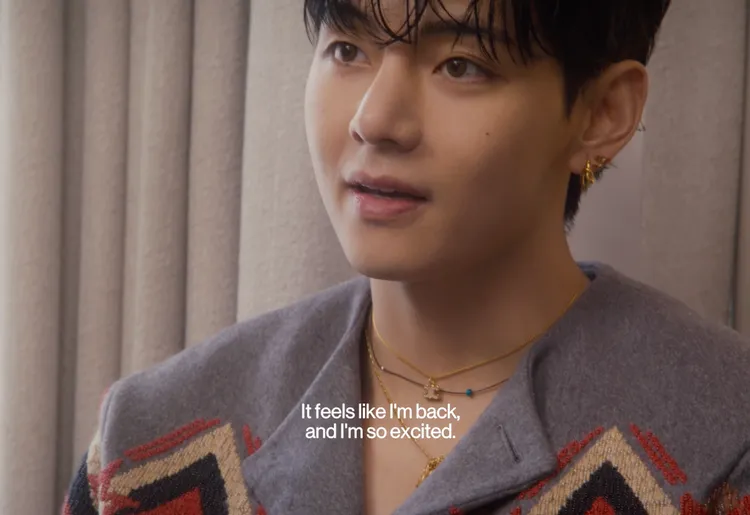 V相當期待欣賞CELINE大秀。翻攝影片