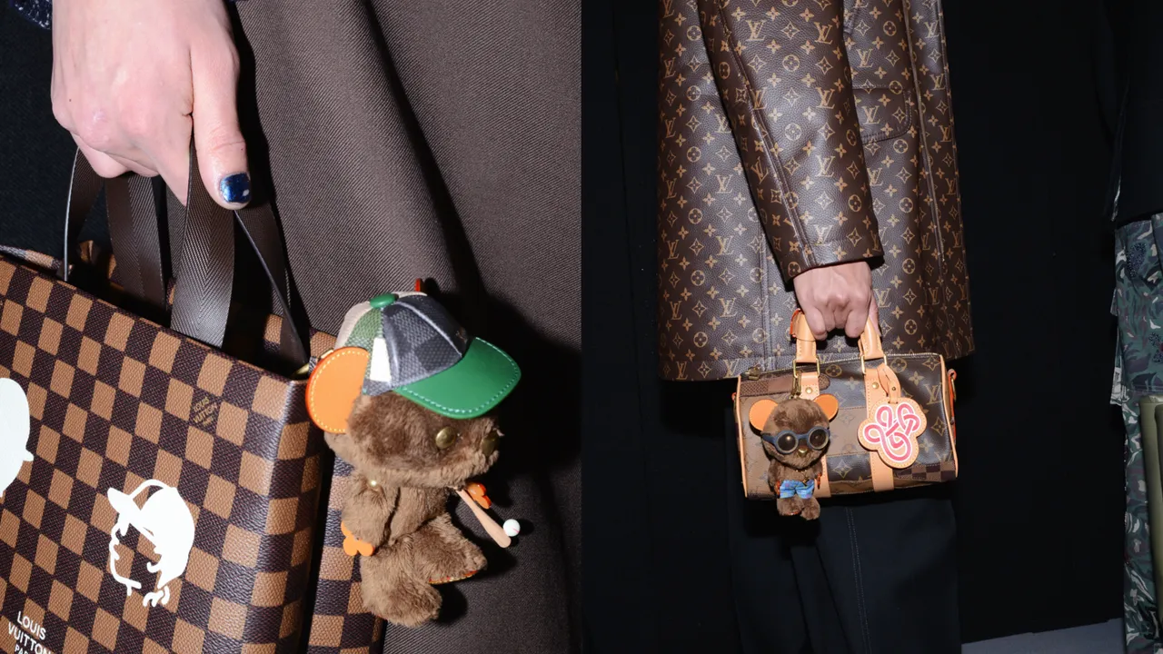 LV Louis Bear小熊吊飾,各4萬1100元。品牌提供
