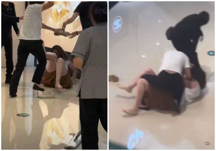 全武行！不滿顧客店內用手機拍影片　香奈兒員工把對方按在地上打　