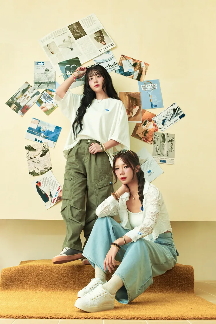 朴恩惠（左）、李素泳（右）成為Keds台灣年度品牌大使。品牌提供