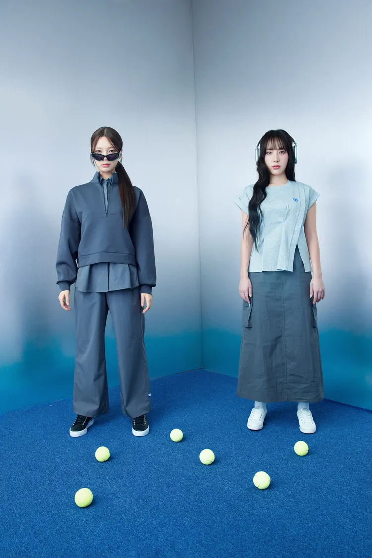 李素泳（左）、朴恩惠（右）拍攝Keds全新形象照。品牌提供