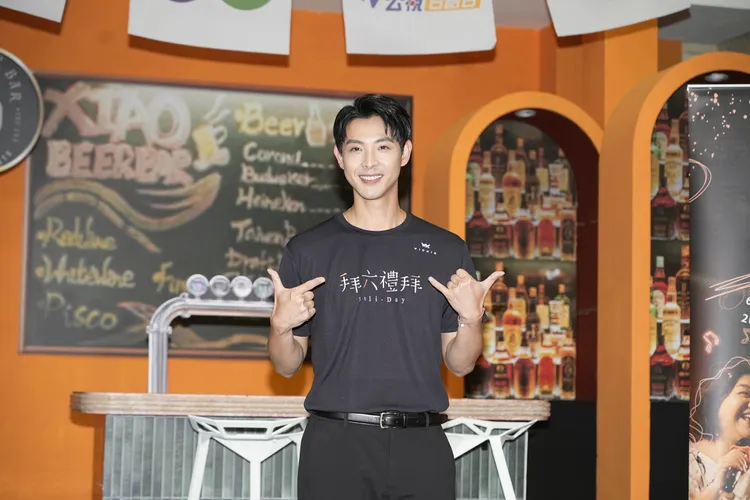 連晨翔今為戲宣傳，一出場就被喊恭喜。攝影中心攝影