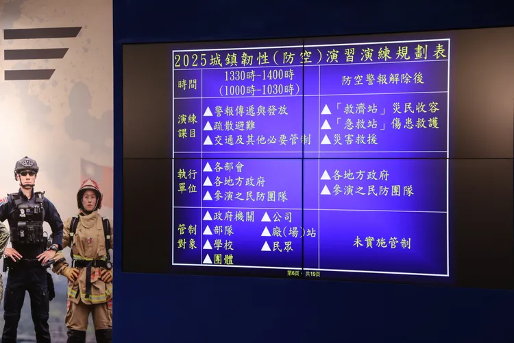 2025城鎮韌性（防空）演習規劃。李俊毅攝
