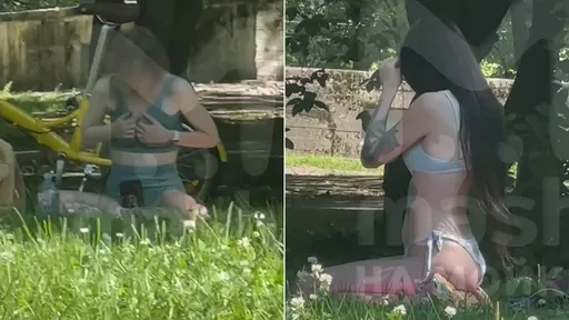 影片|情色雙姝大白天公園直播「撫陰弄乳」 收入曝光很滿意