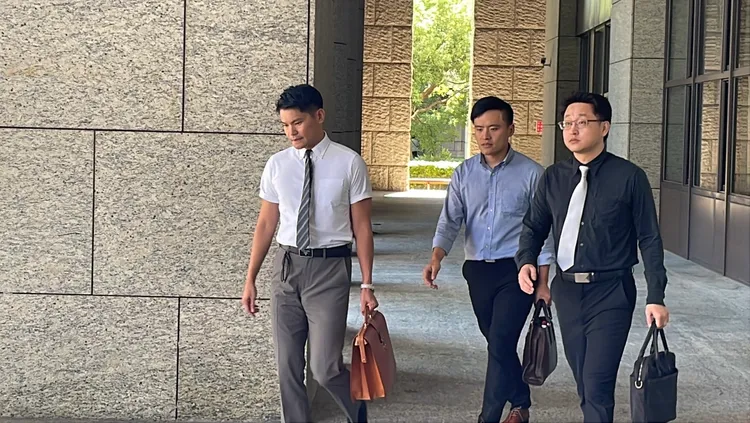 承辦的主任檢察官與檢察官早早到庭。張沛森攝