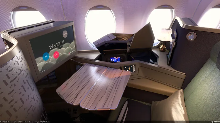 豪華商務艙可享無限網頁瀏覽。華航提供