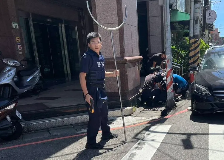 逮捕現場。桃園警分局提供