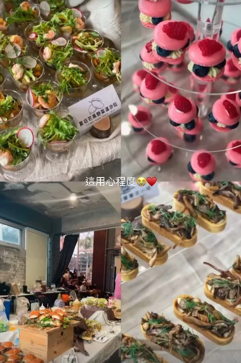 現場準備精緻小點心。翻攝Dora IG