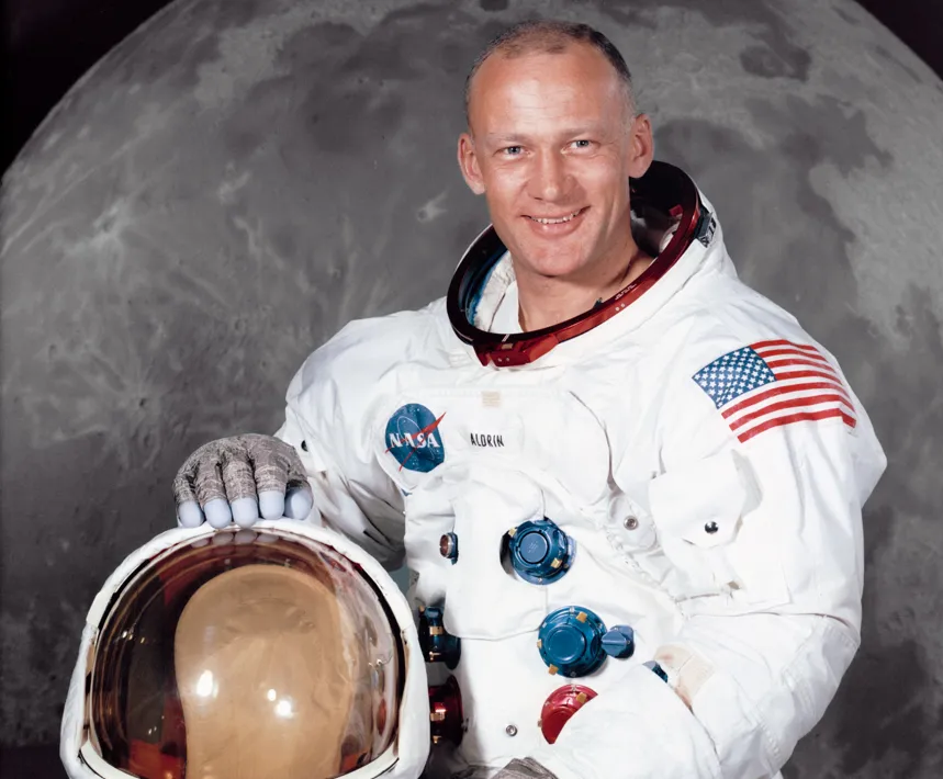 艾德林是第二位踏上月球表面的人类。翻摄wiki/Buzz Aldrin